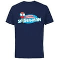thumbnail image 1 of Marvel Eat the Universe Spider-Man Popsicle - Short Sleeve Cotton T-Shirt for Adults - Customized-Navy, 1 of 5