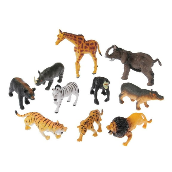 Creative Minds Jungle Animal Figures - 10 Pieces