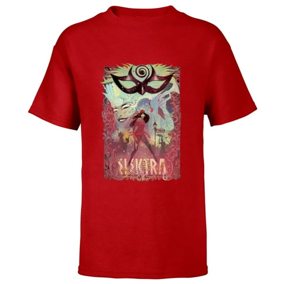 Marvel Elektra New Orleans Mardi Gras - Short Sleeve T-Shirt for Kids - Customized-Red