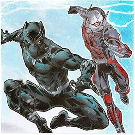 Marvel Epic Avengers Lunch Napkins Black Panther & Ant-Man (16 per pkg)