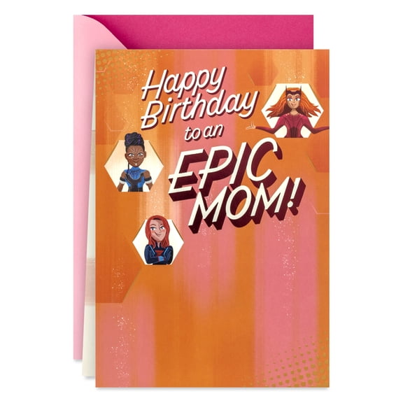 Hallmark Marvel Pop-Up Birthday Card (Epic Mom and Female Super Heroes)