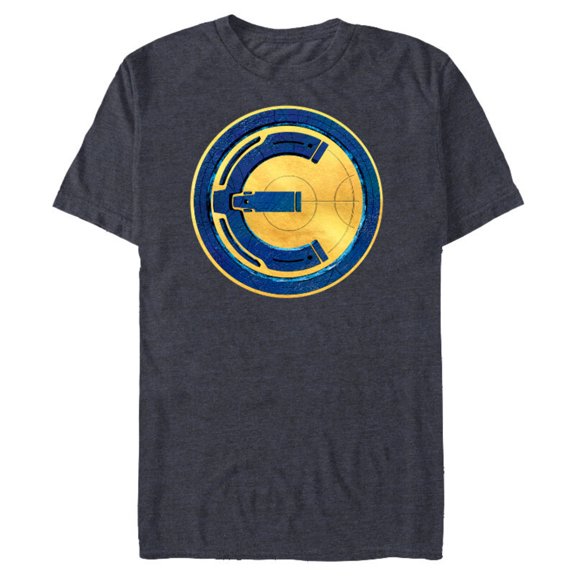 Marvel Eternals Blue and Yellow Icon - Short Sleeve Blended T-Shirt for Adults – Customized-Navy Heather