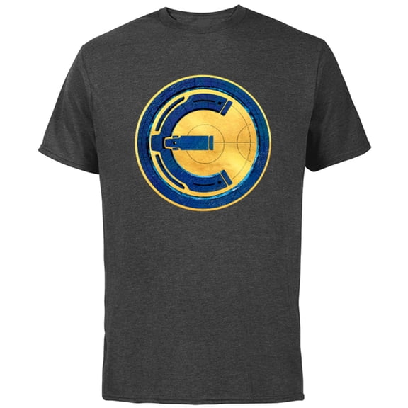 Marvel Eternals Blue and Yellow Icon - Short Sleeve Cotton T-Shirt for Adults - Customized-Charcoal