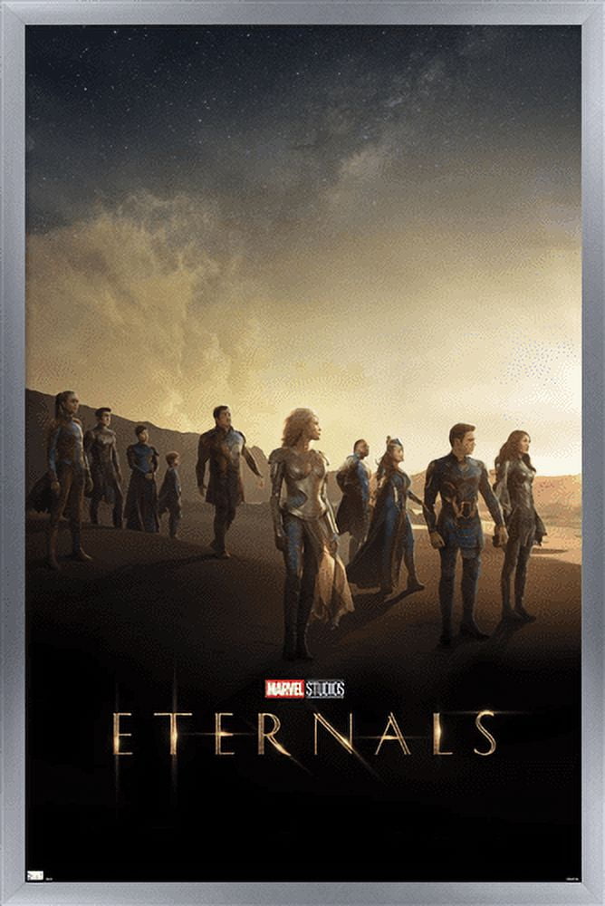 Marvel Eternals - Group Key Art Wall Poster, 14.725" x 22.375", Framed