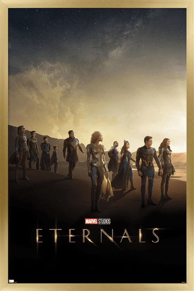 Marvel Eternals - Group Key Art Wall Poster, 14.725" x 22.375", Framed
