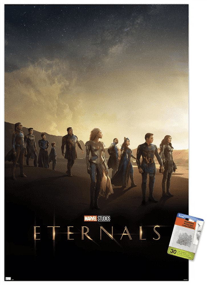 Marvel Eternals - Group Key Art Wall Poster with Pushpins, 22.375" x 34"