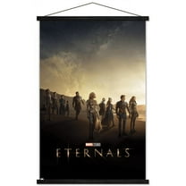 Marvel Eternals - Group Key Art Wall Poster with Wooden Magnetic Frame, 22.375" x 34"