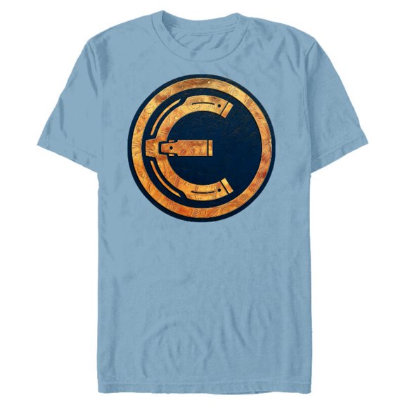 Marvel Eternals Icon Ancient Gold - Short Sleeve Blended T-Shirt for Adults – Customized-Ocean Blue