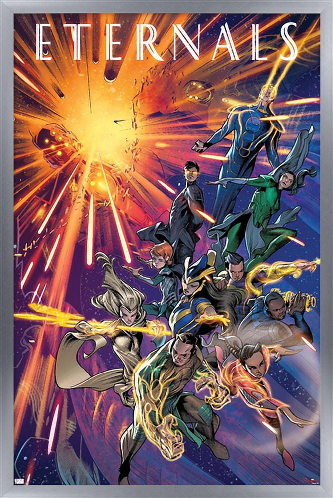 Marvel Eternals - Immortals Walk Comic Wall Poster, 14.725" x 22.375", Framed