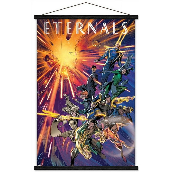 Marvel Eternals - Immortals Walk Comic Wall Poster with Wooden Magnetic Frame, 22.375" x 34"