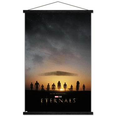 Marvel Eternals - Key Art Wall Poster with Wooden Magnetic Frame, 22.375" x 34"