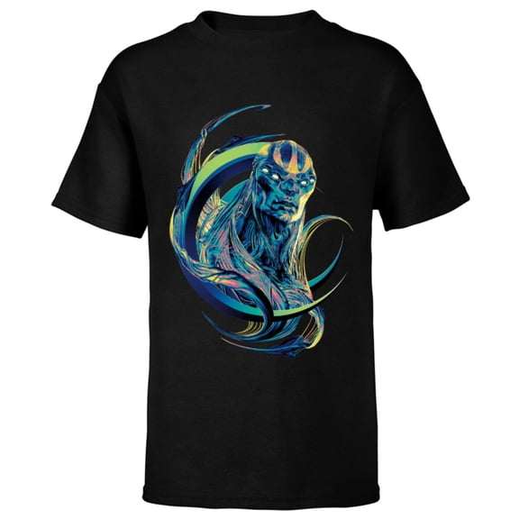 Marvel Eternals Kro Multicolored Face - Short Sleeve T-Shirt for Kids – Customized-Black