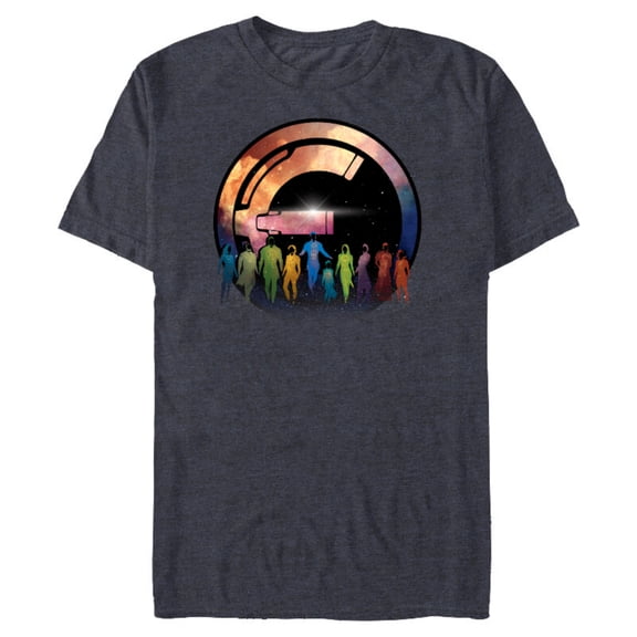 Marvel Eternals Logo Immortal Beings Cosmic Silhouettes - Short Sleeve Blended T-Shirt for Adults – Customized-Navy Heather