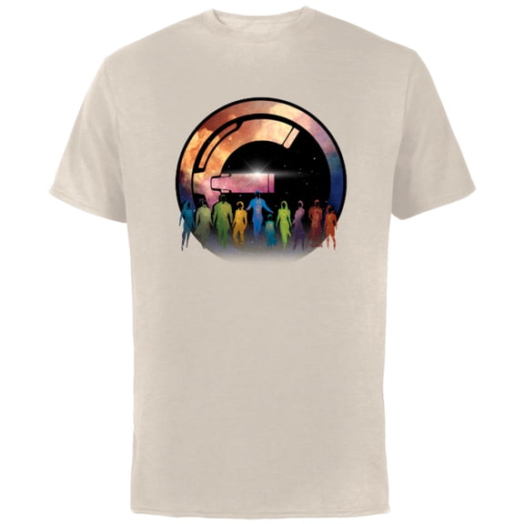 Marvel Eternals Logo Immortal Beings Cosmic Silhouettes - Short Sleeve Cotton T-Shirt for Adults - Customized-Natural
