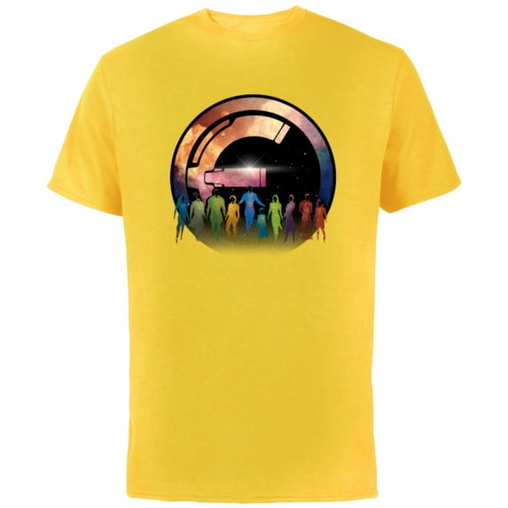 Marvel Eternals Logo Immortal Beings Cosmic Silhouettes - Short Sleeve Cotton T-Shirt for Adults - Customized-Yellow