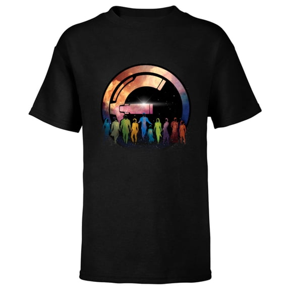 Marvel Eternals Logo Immortal Beings Cosmic Silhouettes - Short Sleeve T-Shirt for Kids – Customized-Black