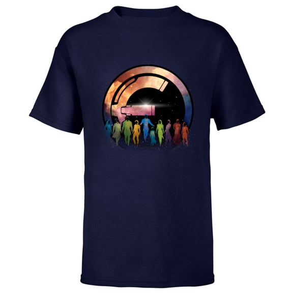 Marvel Eternals Logo Immortal Beings Cosmic Silhouettes - Short Sleeve T-Shirt for Kids – Customized-Navy