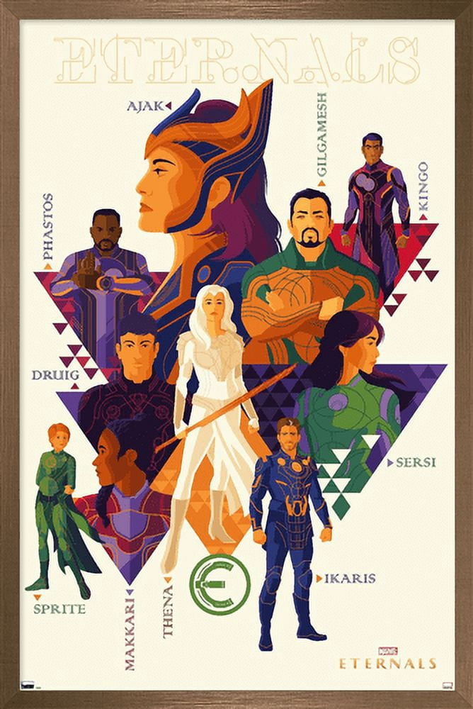 Marvel Eternals - Minimalist Wall Poster, 22.375" x 34", Framed