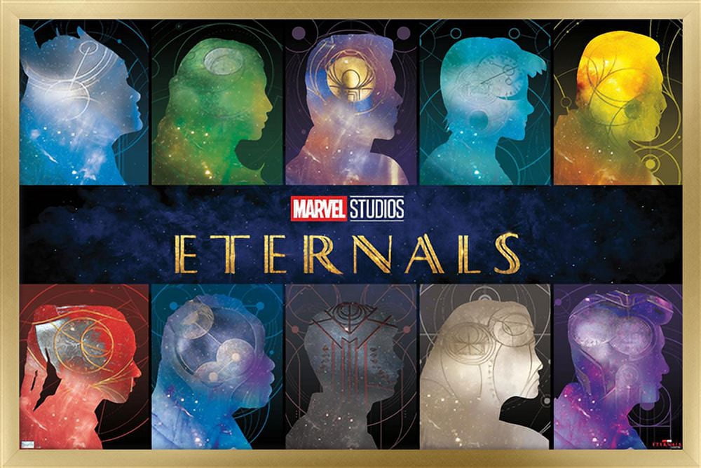 Marvel Eternals - Side Profile Wall Poster, 14.725" x 22.375", Framed