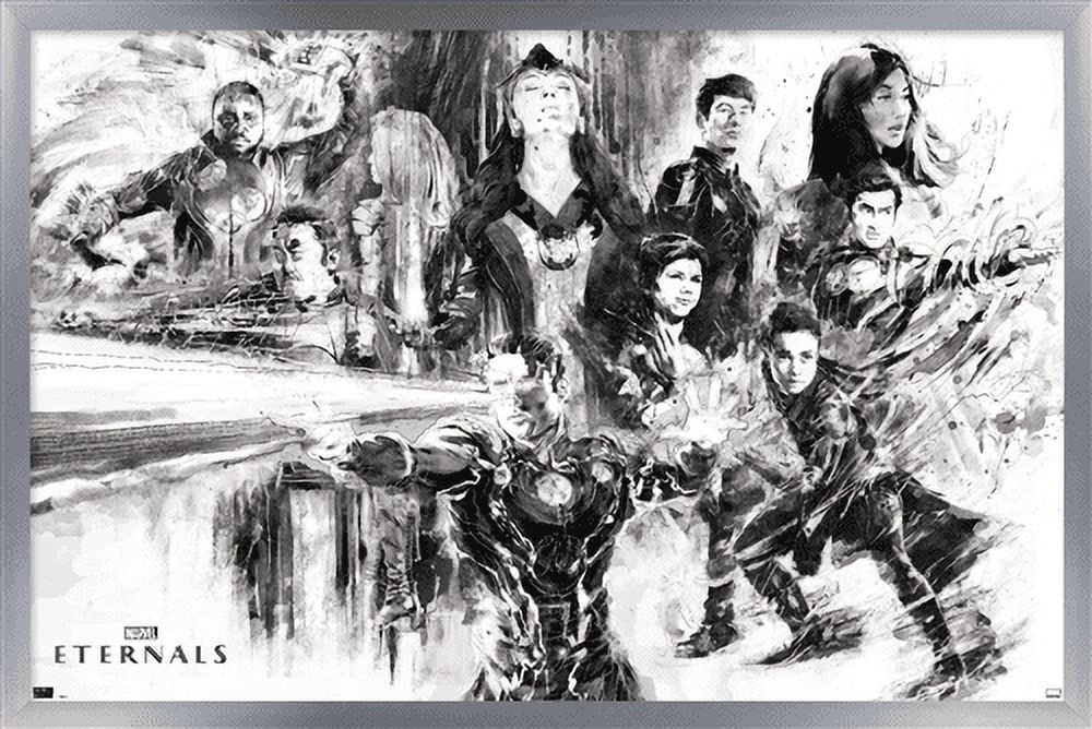 Marvel Eternals - Sketch Wall Poster, 14.725" x 22.375", Framed