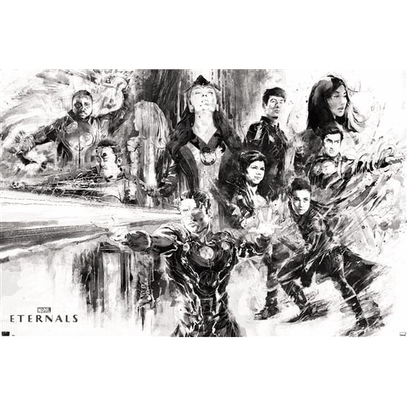 Marvel Eternals - Sketch Wall Poster, 14.725" x 22.375"