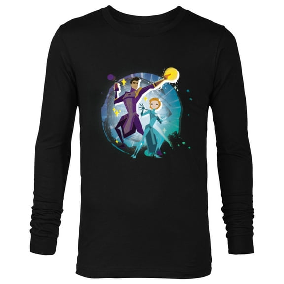 Marvel Eternals Stylized Cartoon Kingo and Sprite - Long Sleeve T-Shirt for Men - Customized-Black