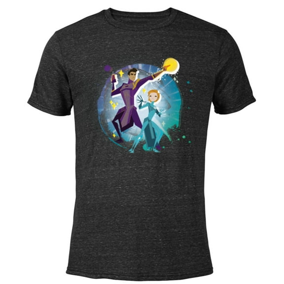 Marvel Eternals Stylized Cartoon Kingo and Sprite - Short Sleeve Blended T-Shirt for Adults - Customized-Black