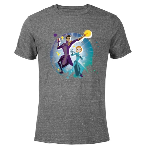 Marvel Eternals Stylized Cartoon Kingo and Sprite - Short Sleeve Blended T-Shirt for Adults - Customized-Dark Heather
