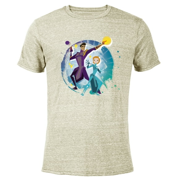 Marvel Eternals Stylized Cartoon Kingo and Sprite - Short Sleeve Blended T-Shirt for Adults - Customized-Yellow