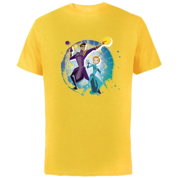 Marvel Eternals Stylized Cartoon Kingo and Sprite - Short Sleeve Cotton T-Shirt for Adults - Customized-Yellow