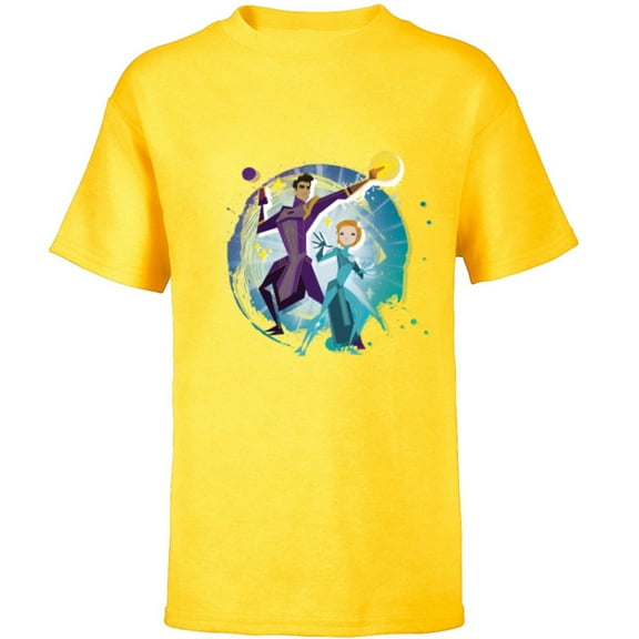 Marvel Eternals Stylized Cartoon Kingo and Sprite - Short Sleeve T-Shirt for Kids - Customized-Yellow