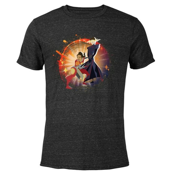 Marvel Eternals Stylized Cartoon Makkari and Druig - Short Sleeve Blended T-Shirt for Adults - Customized-Black