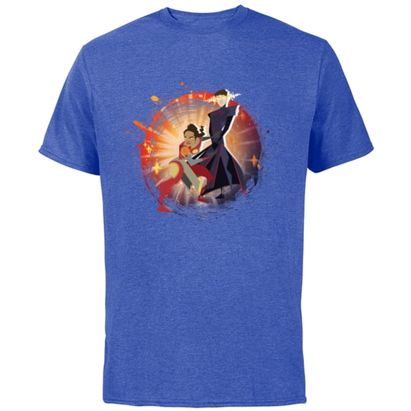 Marvel Eternals Stylized Cartoon Makkari and Druig - Short Sleeve Cotton T-Shirt for Adults - Customized-Royal Heather