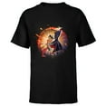 thumbnail image 1 of Marvel Eternals Stylized Cartoon Makkari and Druig - Short Sleeve T-Shirt for Kids - Customized-Black, 1 of 5