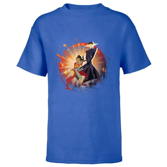 Marvel Eternals Stylized Cartoon Makkari and Druig - Short Sleeve T-Shirt for Kids - Customized-Royal