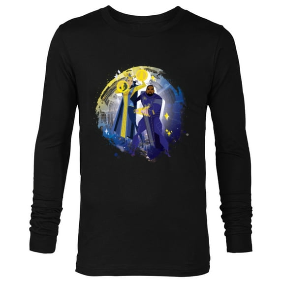 Marvel Eternals Stylized Cartoon Phastos and Ajak - Long Sleeve T-Shirt for Men - Customized-Black