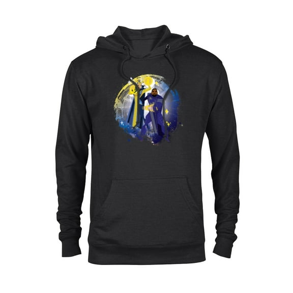 Marvel Eternals Stylized Cartoon Phastos and Ajak - Pullover Hoodie for Adults - Customized-Black