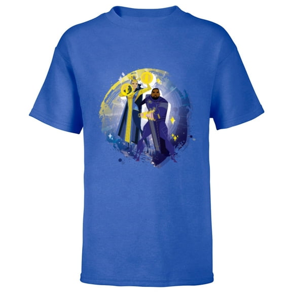 Marvel Eternals Stylized Cartoon Phastos and Ajak - Short Sleeve T-Shirt for Kids - Customized-Royal