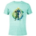 thumbnail image 1 of Marvel Eternals Stylized Cartoon Sersi and Ikaris - Short Sleeve Blended T-Shirt for Adults - Customized-Ocean Blue, 1 of 5