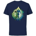 thumbnail image 1 of Marvel Eternals Stylized Cartoon Sersi and Ikaris - Short Sleeve Cotton T-Shirt for Adults - Customized-Navy, 1 of 5