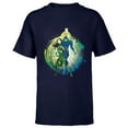 thumbnail image 1 of Marvel Eternals Stylized Cartoon Sersi and Ikaris - Short Sleeve T-Shirt for Kids - Customized-Navy, 1 of 5