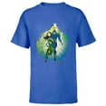 thumbnail image 1 of Marvel Eternals Stylized Cartoon Sersi and Ikaris - Short Sleeve T-Shirt for Kids - Customized-Royal, 1 of 5