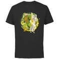 thumbnail image 1 of Marvel Eternals Stylized Cartoon Thena and Gilgamesh - Short Sleeve Cotton T-Shirt for Adults - Customized-Black, 1 of 5