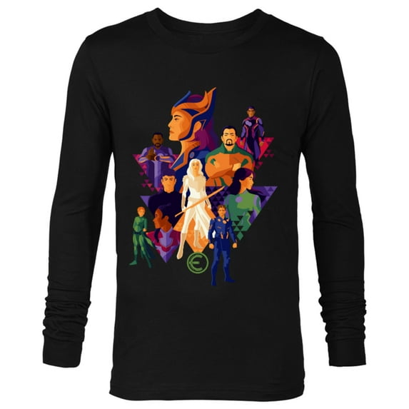 Marvel Eternals Team of Immortal Beings Bold Color - Long Sleeve T-Shirt for Men – Customized-Black