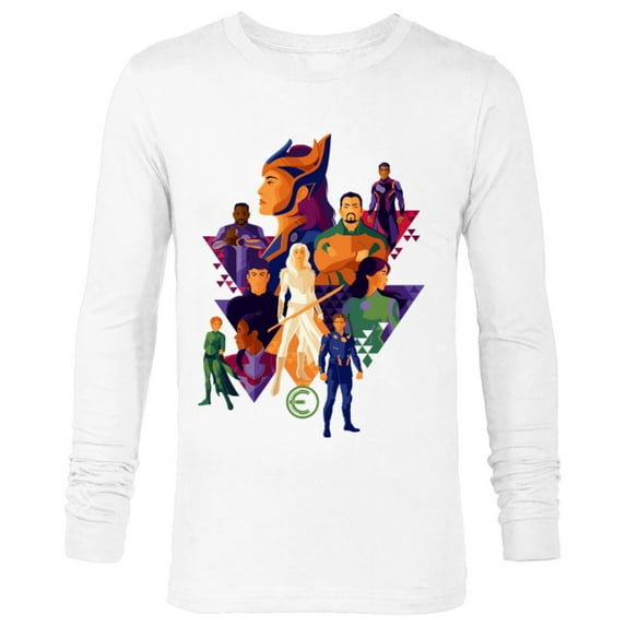 Marvel Eternals Team of Immortal Beings Bold Color - Long Sleeve T-Shirt for Men – Customized-White