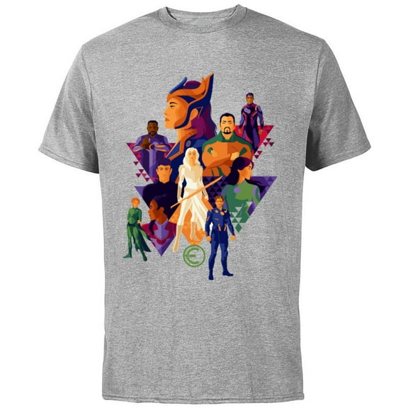 Marvel Eternals Team of Immortal Beings Bold Color - Short Sleeve Cotton T-Shirt for Adults - Customized-Athletic Heather