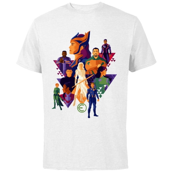 Marvel Eternals Team of Immortal Beings Bold Color - Short Sleeve Cotton T-Shirt for Adults - Customized-White