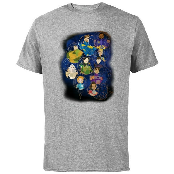 Marvel Eternals Team of Immortal Beings Group - Short Sleeve Cotton T-Shirt for Adults - Customized-Athletic Heather