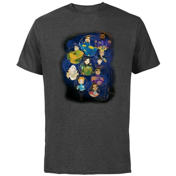 Marvel Eternals Team of Immortal Beings Group - Short Sleeve Cotton T-Shirt for Adults - Customized-Charcoal