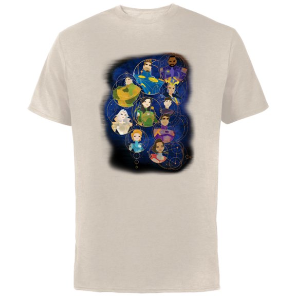Marvel Eternals Team of Immortal Beings Group - Short Sleeve Cotton T-Shirt for Adults - Customized-Natural